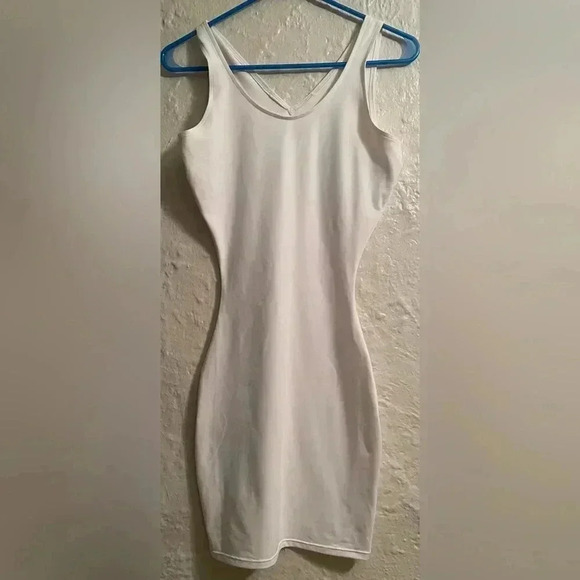 Assets by SPANX white mini sleeveless tank shapewear dress; S - Picture 2 of 3